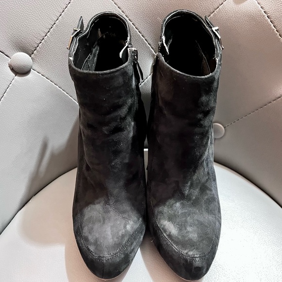 Sam Edelman Black Stilettos Suede Ankle Booties-size 8 - Picture 3 of 13